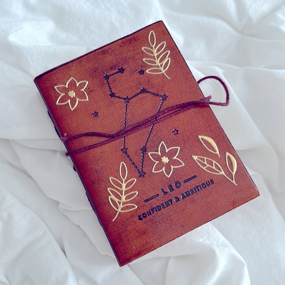 Zodiac LEO Leather Artist Journal